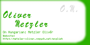 oliver metzler business card